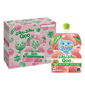 (CLEARANCE) Qoo Soft Jelly Drink Pouch Peach Flavor 125g