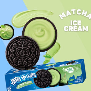 Matcha ice cream oreos