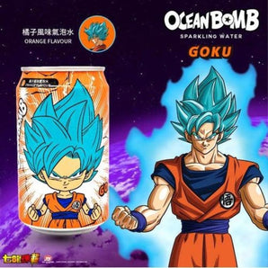 GOKU with ocean bomb sparkling water orange flavor