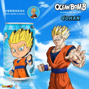 gohan with dragon ball sparkling water