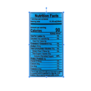 Nutrition facts for Ocean Bomb  One Piece Sparkling Water Tropical Fruits Flavor