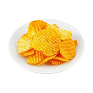 Rich Cut Spicy Red Pepper Flavor Potato Chips on plate