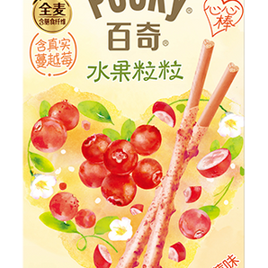 Pocky Milk Cream Covered Biscuit Sticks with Real Fruit Flakes 45g - Asian variety