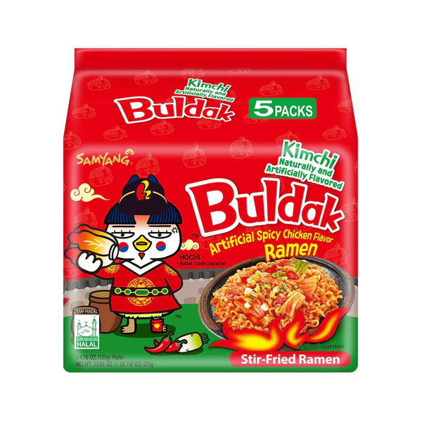 Spicy Buldak Kimchi Ramen 5-Pack - Bold Korean Flavor – Matchesfood