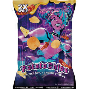 Street Fighter Potato Chips - Double Spicy Cheese flavor 59.5g